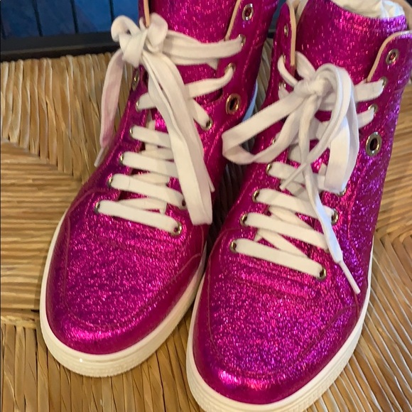 pink sparkly gucci shoes